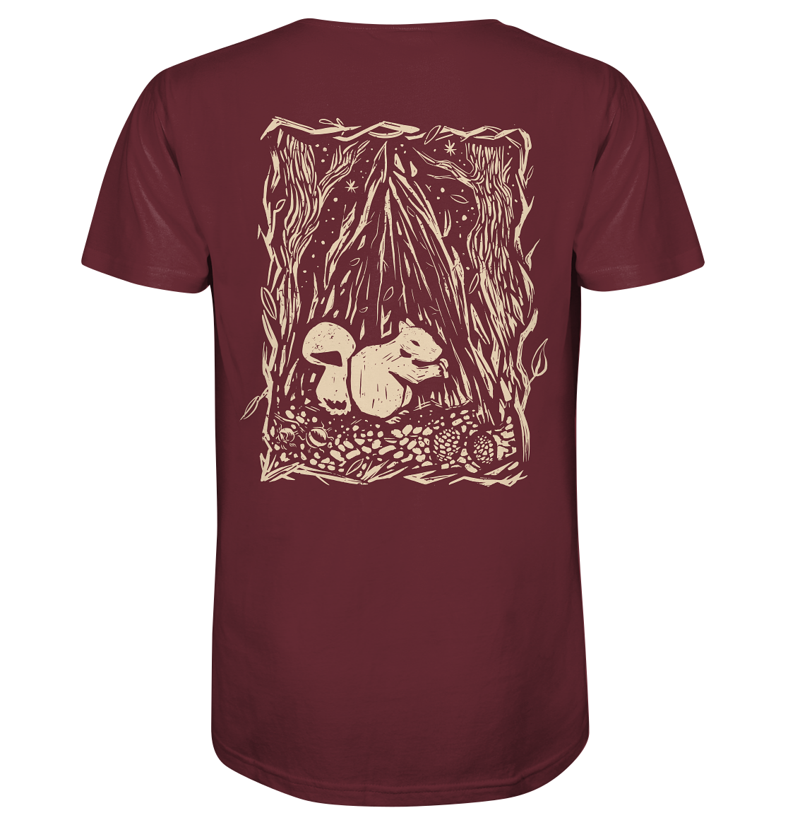 Eichhörnchen Backprint - Organic Shirt