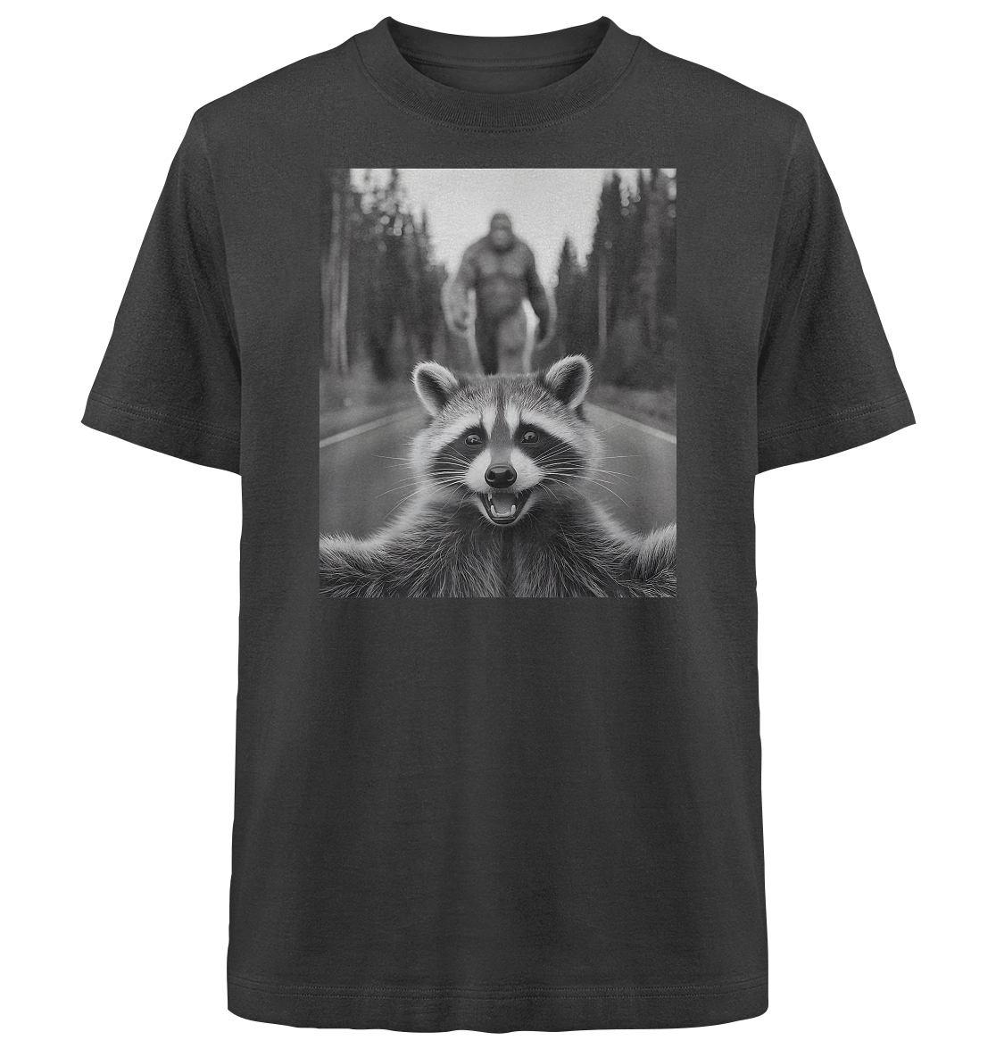 Racoon Selfie - Oversized Shirt - Heavy Oversized Organic Shirt