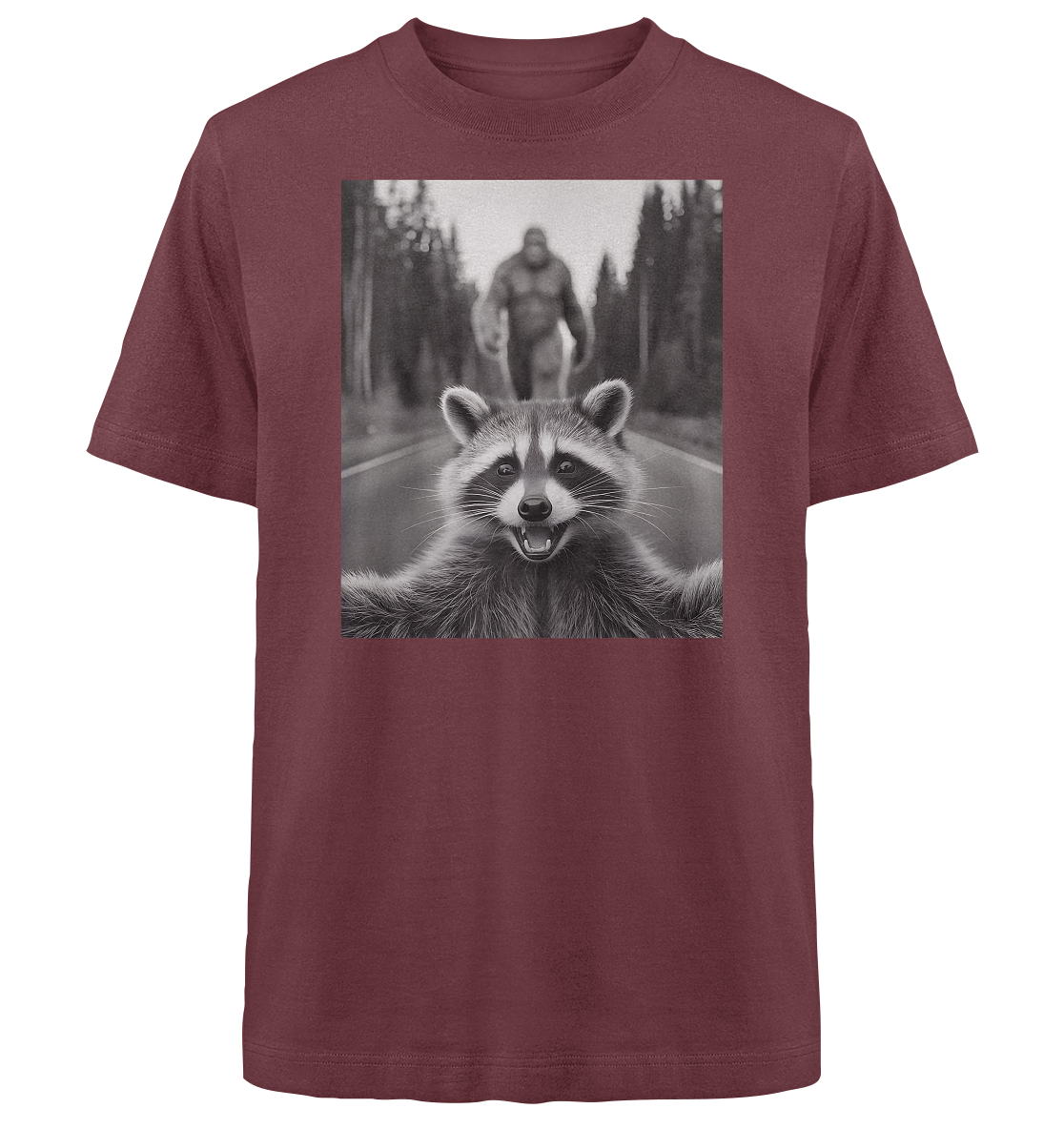 Racoon Selfie - Oversized Shirt - Heavy Oversized Organic Shirt