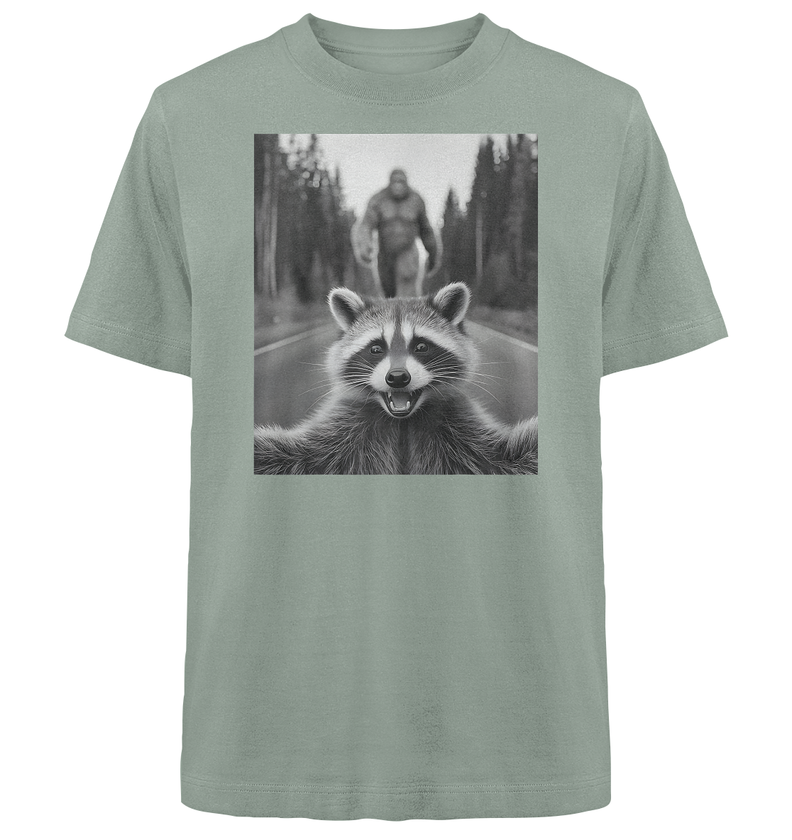 Racoon Selfie - Oversized Shirt - Heavy Oversized Organic Shirt