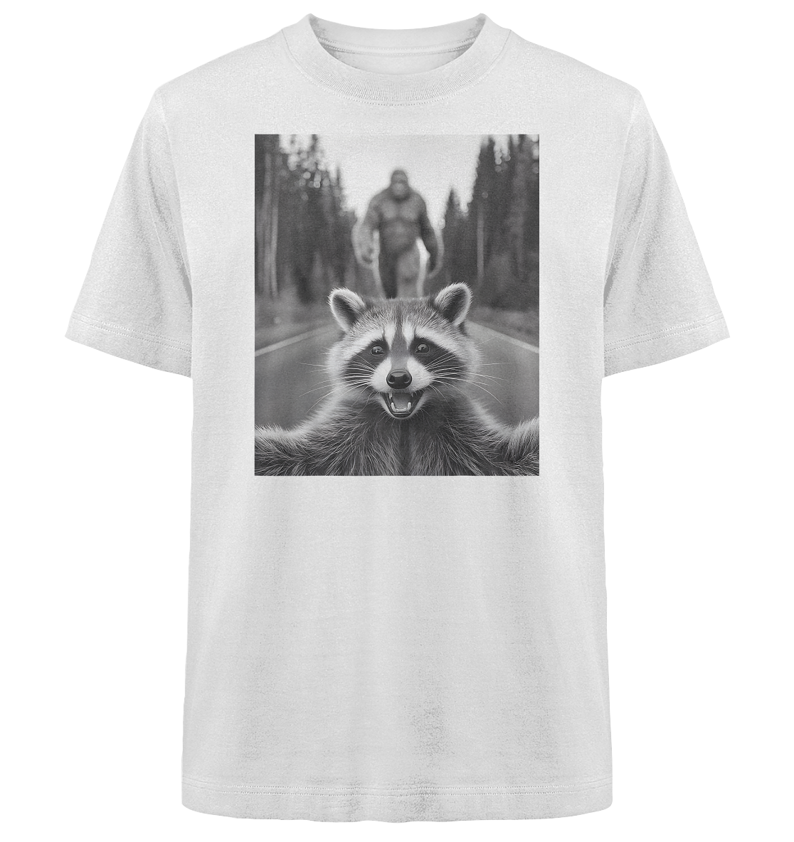 Racoon Selfie - Oversized Shirt - Heavy Oversized Organic Shirt